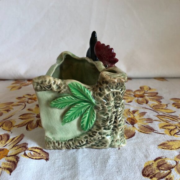 Vintage Japan Ceramic Rooster Planter - Picture 4 of 7